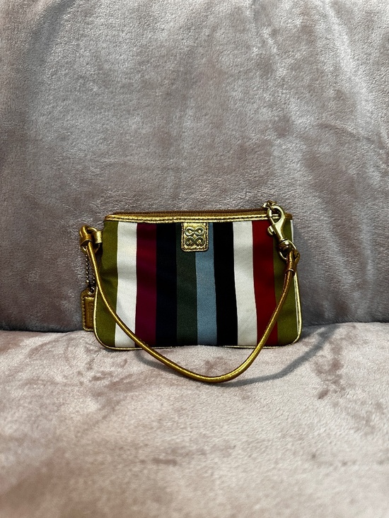 Coach Handbags - Coach Legacy striped wristlet